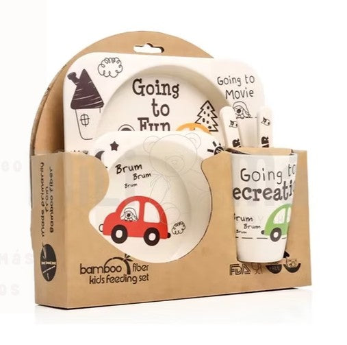 Set de vajilla infantil de Bamboo (5 piezas)